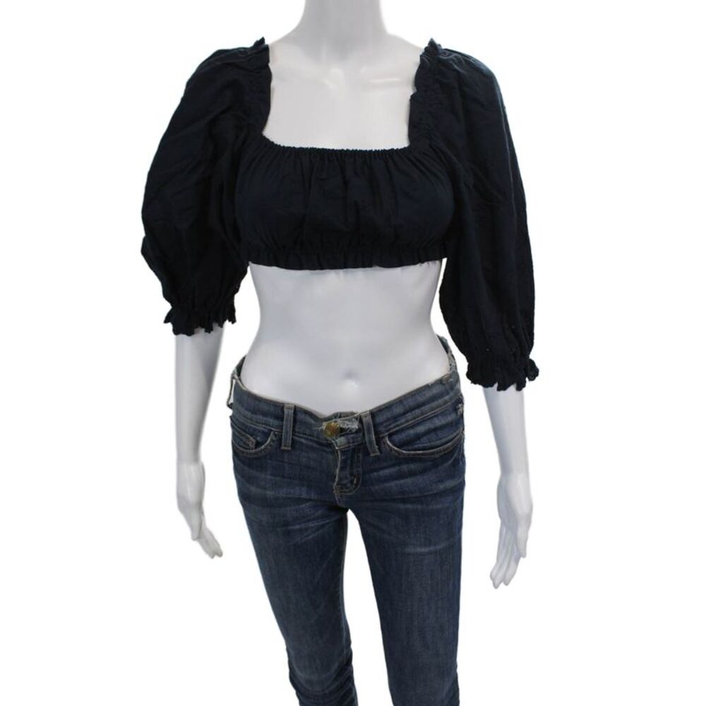 Birds of Paradis Womens Agnes Blouse - Midnight Broderie Size XS
